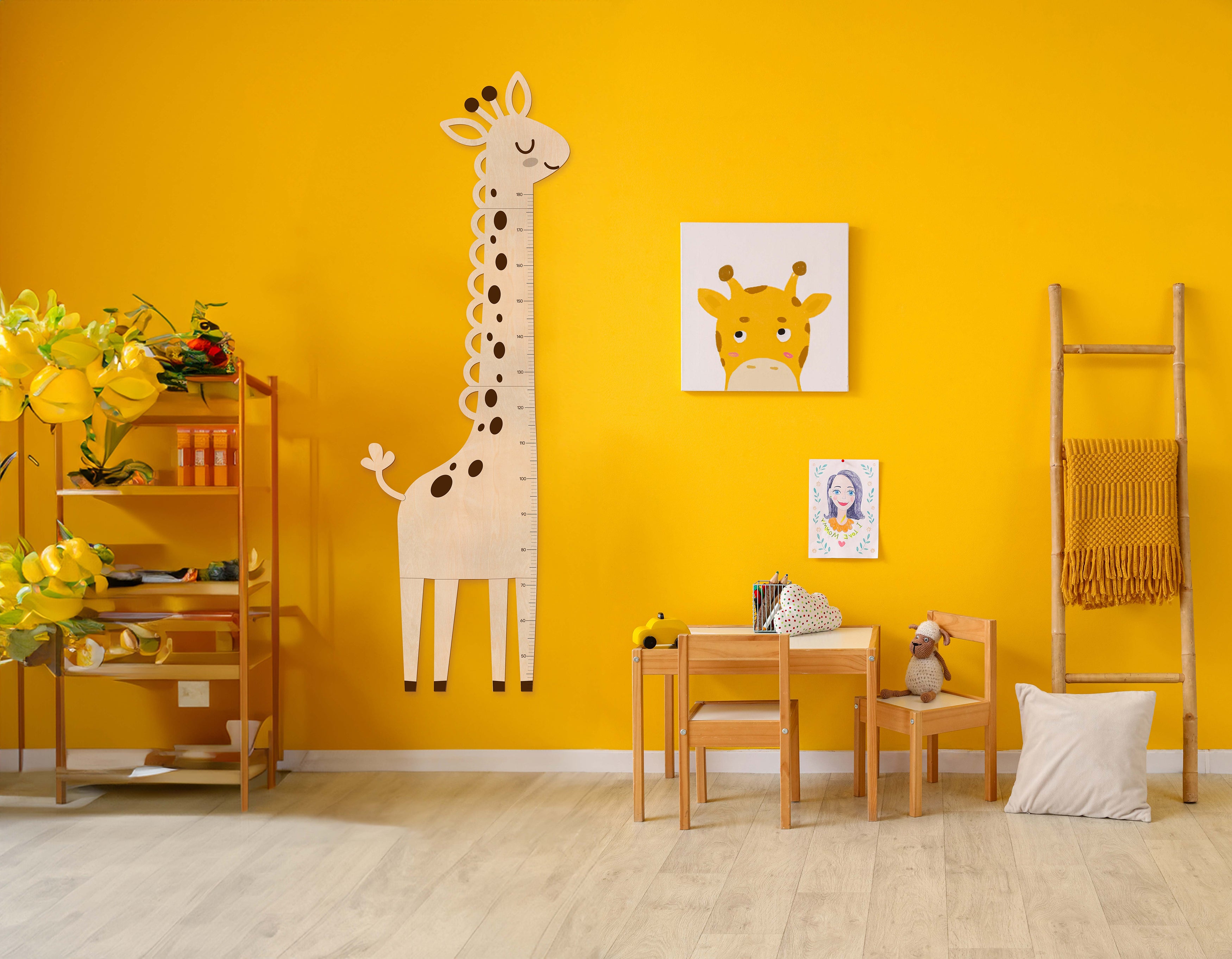 GLÜCKLICHE GIRAFFE-WACHSTUMSDIAGRAMM