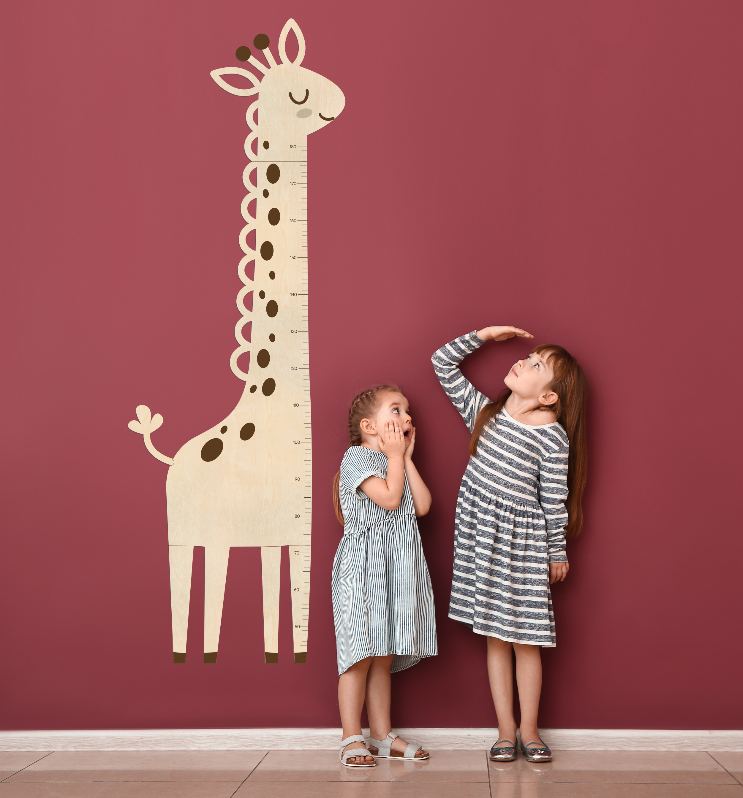 GLÜCKLICHE GIRAFFE-WACHSTUMSDIAGRAMM