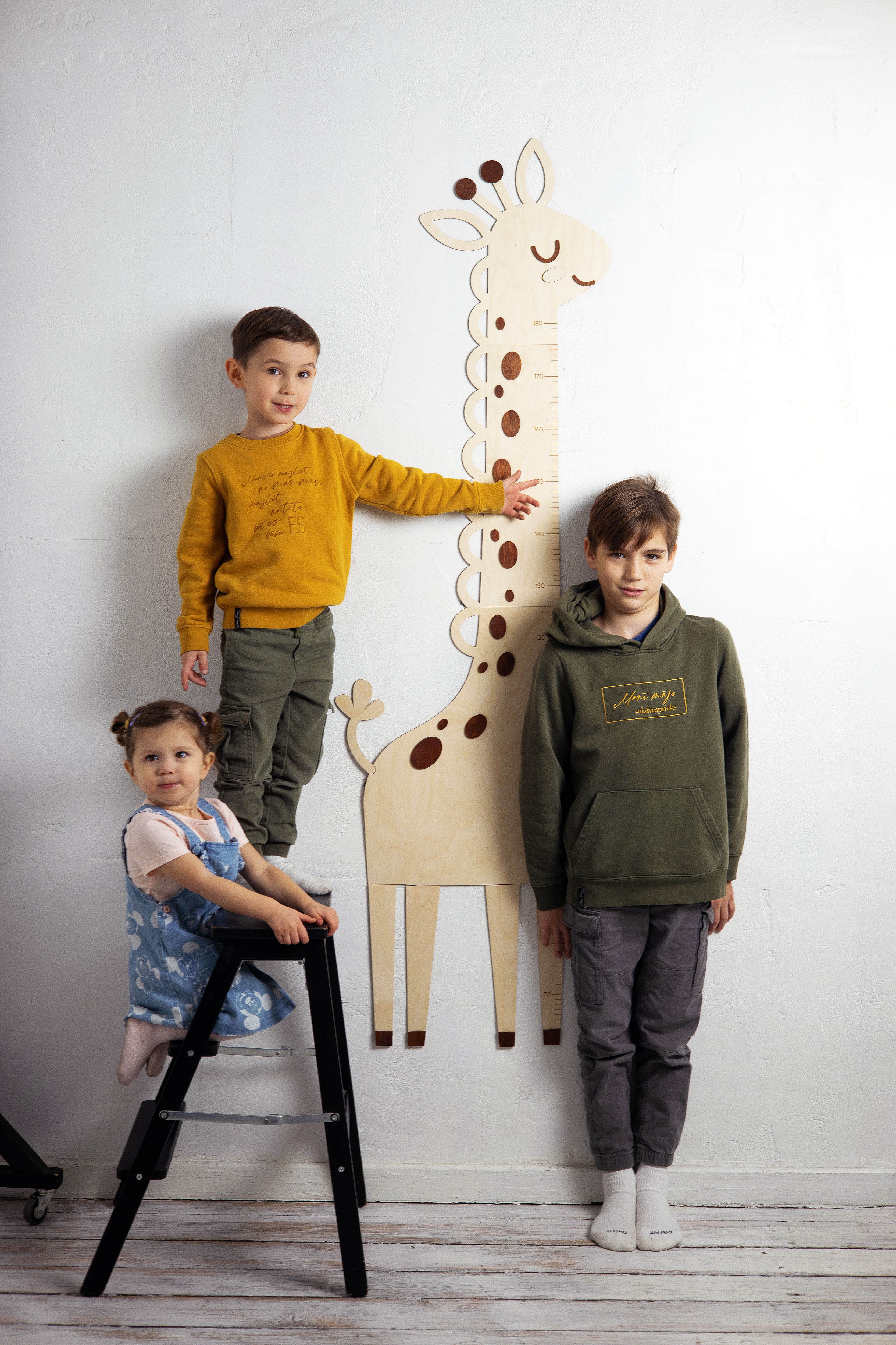 GLÜCKLICHE GIRAFFE-WACHSTUMSDIAGRAMM