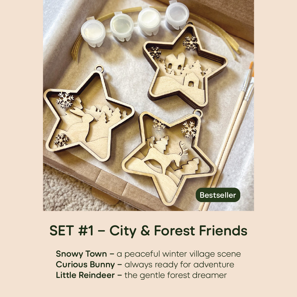 DIY CHRISTMAS 3D STARS SET #1